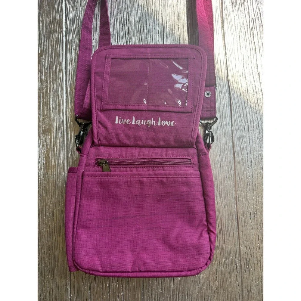 LUG Flapper SE Convertible Crossbody Bag Brushed Fuchia Travel Lightwight Purse